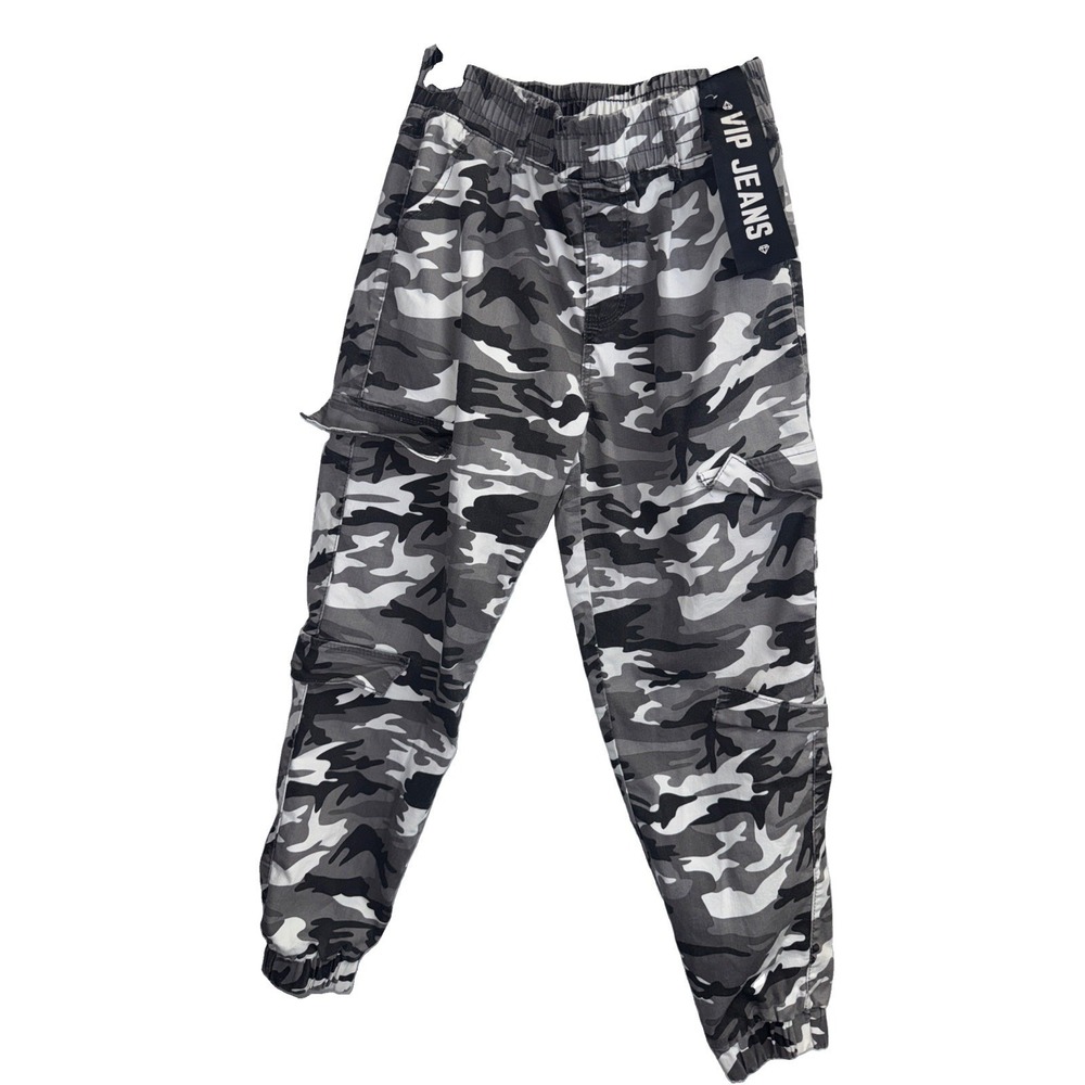 VIP Women's Camouflage Cargo Pants W/Belt Ankle Skinny Cargo Size 9/29 NWT